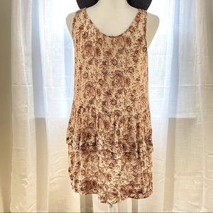 FREE PEOPLE  paisley tiered mini dress